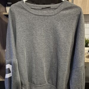 SHEIN Dark Gray Ribbed Knit Top